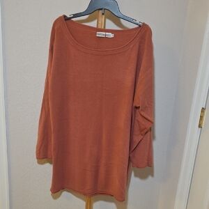 Newport News Warm Rust Knit Top